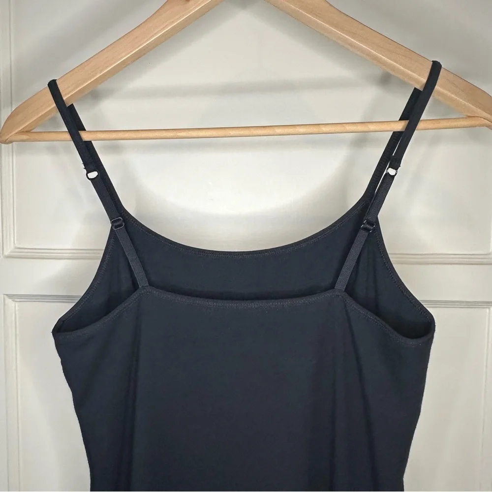 Express Mini Dress with Rhinestone Shoulder Detail, Black - Size Small